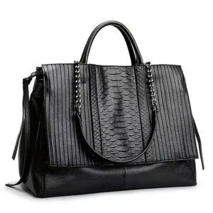 Black w/Gunmetal Straps Commuter Bag